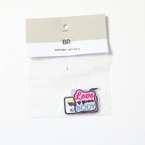 FREE WITH PURCHASE over 20$ BP set of embroidered patches love body positive